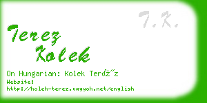 terez kolek business card